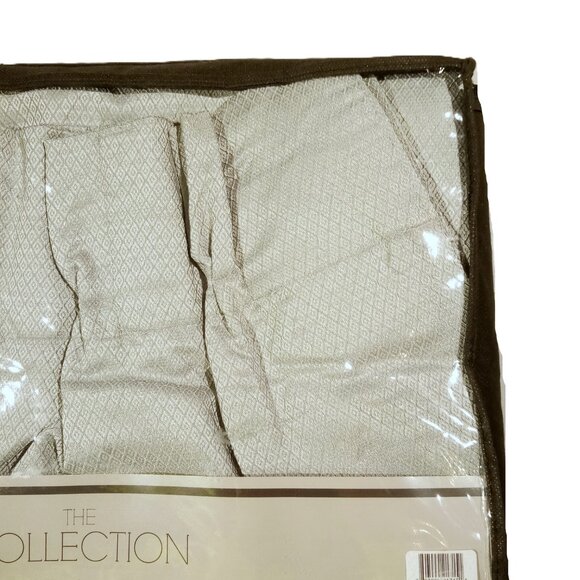 35"W x 63"L  Pinch Pleat Window Curtain Panel  Ocean Blue/Gray  Diamond  NEW - Picture 3 of 8